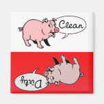 Weiße u. rote Schweine Magnete