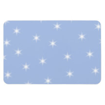 Weiße und blaue Stern-Entwurf Vinyl Magnet