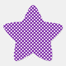 Weiße und lila Polka-Punkte Sticker