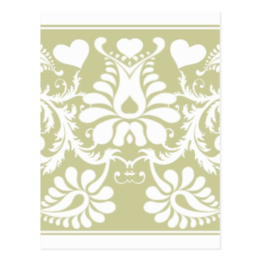Weiße Vintage BlumenGastgeschenke Hochzeit Postkarte