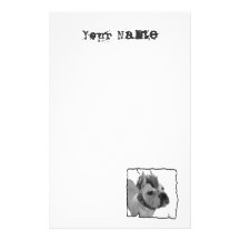 Weißer Boxer-Punk stationär Individuelles Büropapier