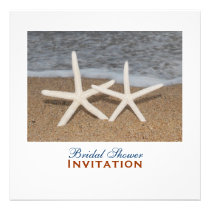 Weißer Fingerstarfish-Brautparty einladungen