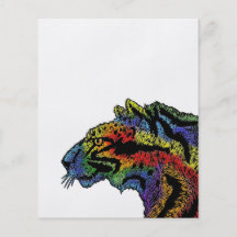 (Weißer) Flyer des Regenbogenleoparden 4,5" x 5,6"