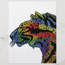 (Weißer) Flyer des Regenbogenleoparden 8,5" x 11"