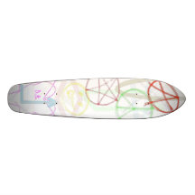 weißer Krieg und Frieden Individuelle Skateboarddecks
