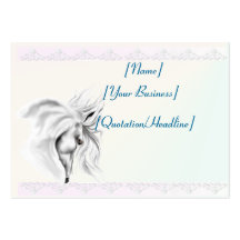 Weißer Pferdekopf profilecard_chubby_horizontal,… Visitenkarten