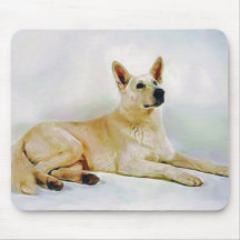 Weißer Schäferhund Mousepad