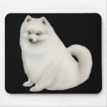 Weißer Spitz-Hund Mousepad