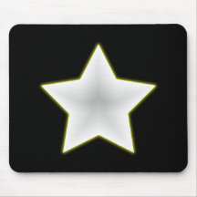weisser Stern white star Mauspad