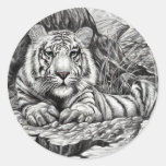 WEISSER TIGER   durch Diana S Martin Runde Sticker