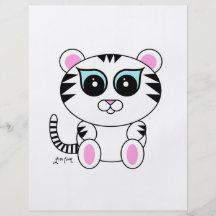 Weißer Tiger Flyer Druck