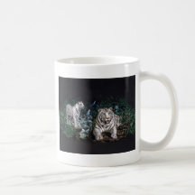 Weißer Tiger-magischer Dschungel Kaffee Haferl