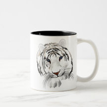 Weißer Tigerbecher Teehaferl