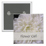 Weißer Wedding Pin für das Blumen-Mädchen Buttons
