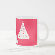 WEISSER WEIHNACHTSBAUM KAFFEETASSEN