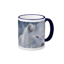 Weißer Wolf-Kunst-Becher Teetassen