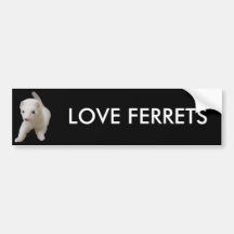 Weißes Baby-Frettchen Auto Sticker