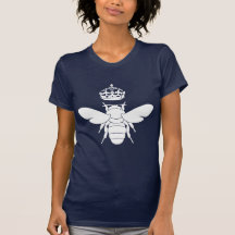 Weißes Bienenkönigin-Logo… sind Sie eine Bienenkön T-shirts