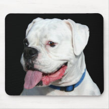 Weißes Boxer mousepad