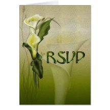 Weißes Calla-Hochzeit UAWG Grußkarten