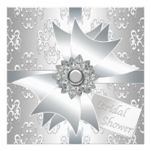 Weißes Damast-Geschenk-Weiß-Brautparty Personalisierte Ankündigung