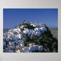 Weißes Dorf von Casares, Andalusien, Spanien Plakatdrucke