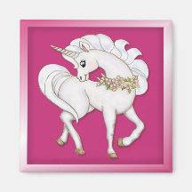 Weißes Einhorn Kühlschrankmagnet