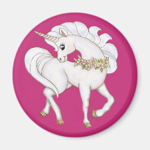 Weißes Einhorn Magnete