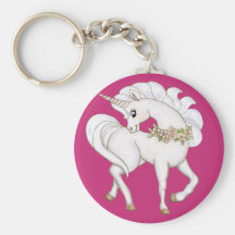 Weißes Einhorn Schlüsselanhänger