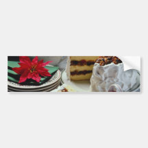 Weißes Hackfleisch, Schichtkuchen-Blumen der Walnu Auto Sticker