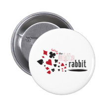 Weißes Kaninchen Anstecknadelbutton