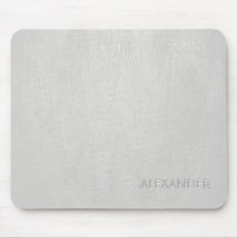 Weißes Leder-Muster-Beschaffenheits-kundenspezifis Mousepad