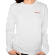 Weißes Longsleeved T-Shirt CSL Plasmas für Frauen
