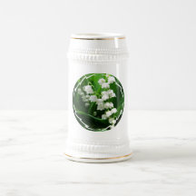 Weißes Maiglöckchen-Bier Stein Kaffeetassen