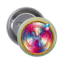 Weißes Pferdetänzer Anstecknadelbutton