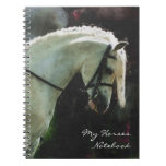 Weißes Ponynotizbuch