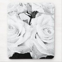 weisses Rosenbouquet Mousepads