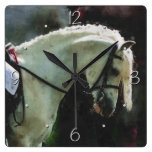 Weißes Showpony Uhr