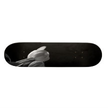 Weißes Tulpe-Foto auf schwarzem Hintergrund Personalisiertes Deck