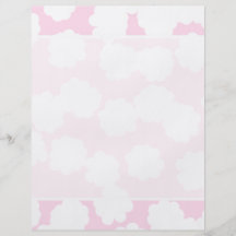 Weißes und rosa Wolken-Muster Flyers
