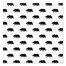 Weißes und schwarzes Grizzlybär-Muster Kunstphotos