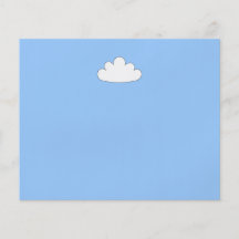 Weißes Wolkenmotiv. Auf Blau Vollfarbige Flyer