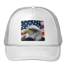 Weißkopfseeadler-amerikanische Flagge Kultcaps