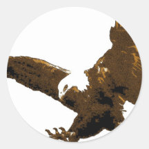 Weißkopfseeadler-Landung Runde Sticker