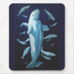 Weißwal-Wal-Kunst Mousepad Wal-Malerei-Dekor