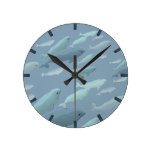 Weißwal-Wal-Uhr-Weißwal-Wal-Kunst-Wanduhr
