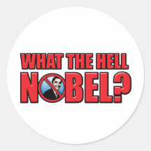 Welches Nobel? Runde Aufkleber