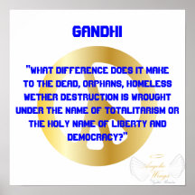 "Welches unterscheidet es…? "Gandhi - Cust. Plakatdrucke