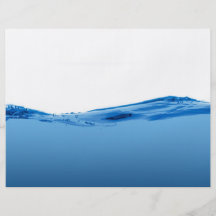 Welle des blauen Wassers Vollfarbige Flyer