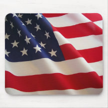 Wellenartig bewegende amerikanische Flagge Mousepads